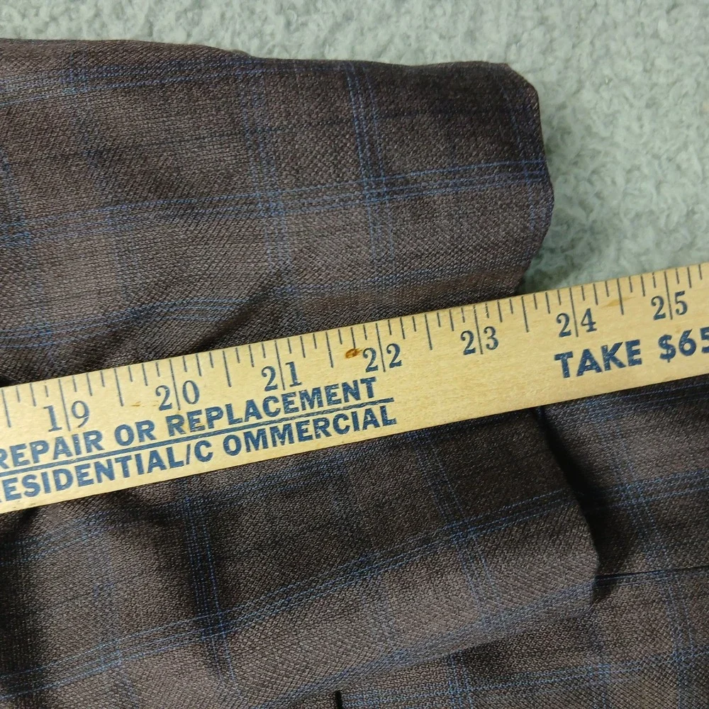 Jack Victor‎ Men's 54R Brown Plaid 100% Wool Blazer Sport Coat Canada